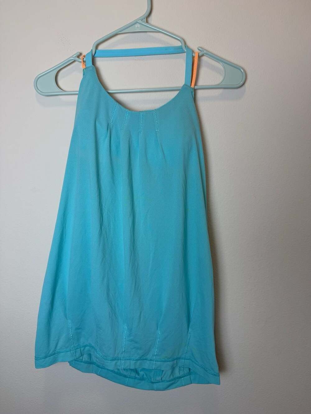 Lululemon Flow and Go Blue Halter Backless Workout Tank Top Size 8